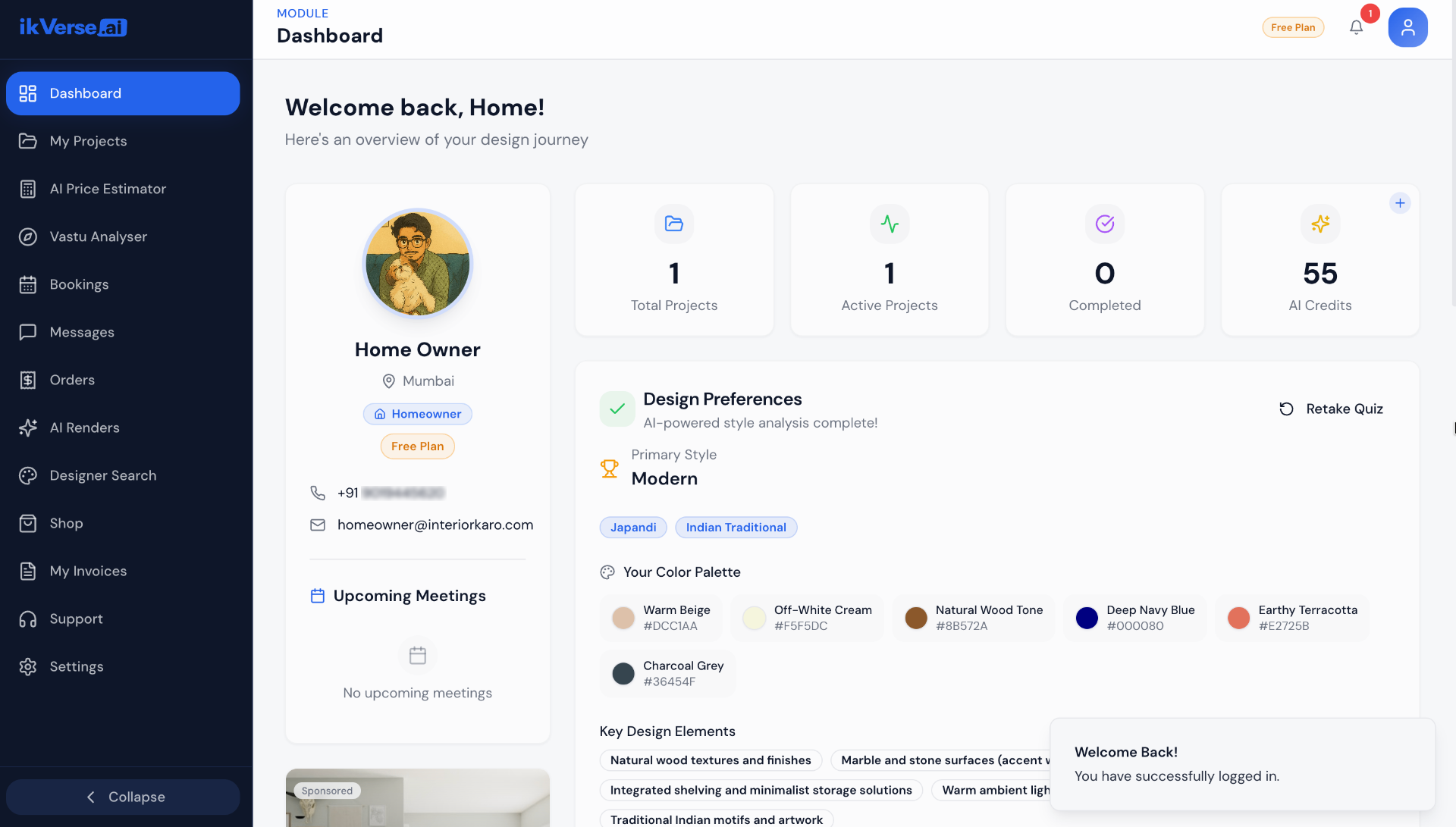 Homeowner dashboard